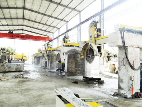 Phân xưởng chế biến đá granite của Minexco đầu tư giàn máy mới