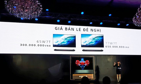 Giá bán lẻ tại thị trường VN của 2 phiên bản TV LG OLED Signature W