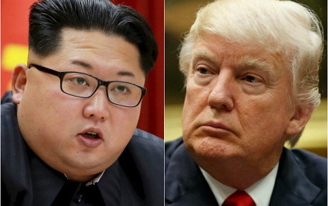 Lãnh đạo Triều Tiên Kim Jong-un (trái) và Tổng thống Mỹ Donald Trump. Ảnh: Reuters