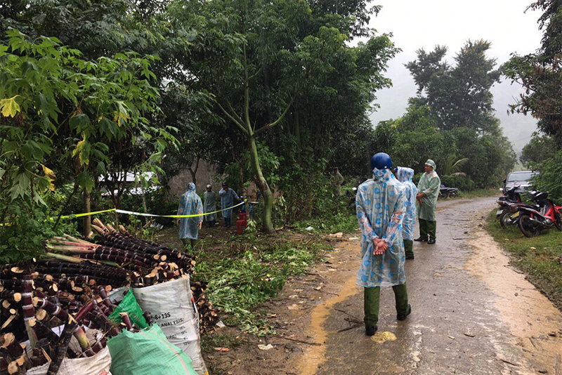 Hiện trường vụ nổ tại thôn Tà Lương