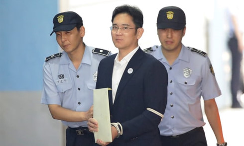 Phó Chủ tịch tập đoàn Samsung, Lee Jae-yong đã bị Tòa kết án 5 năm tù giam. Ảnh: EPA.