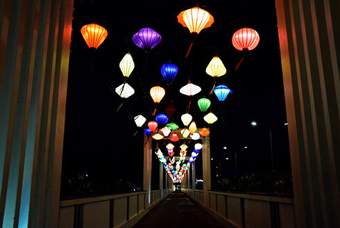 First lantern bridge in Nha Trang