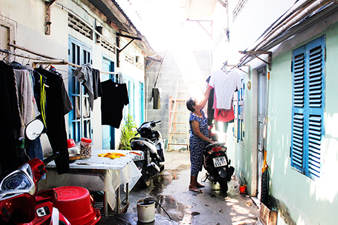 Một khu phòng trọ ở phường Phước Long mới xây nhưng đã kín người thuê