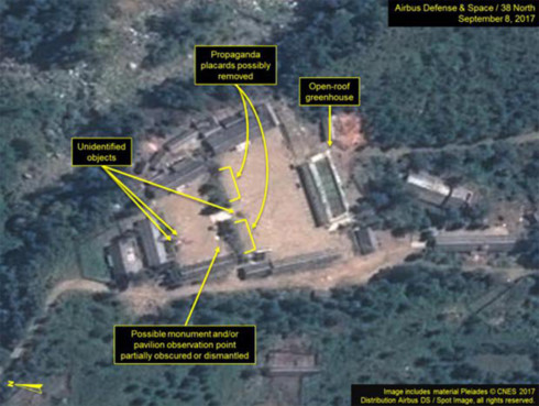 Bãi thử hạt nhân Punggye-ri.