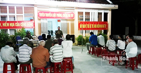 Công an xã Diên An tổ chức tuyên truyền phòng, chống ma túy tại các thôn