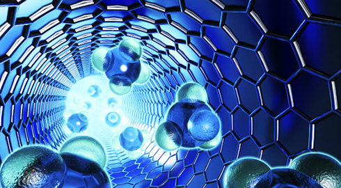  Hình ảnh đồ họa ống nano carbon siêu nhỏ cho nước đi qua