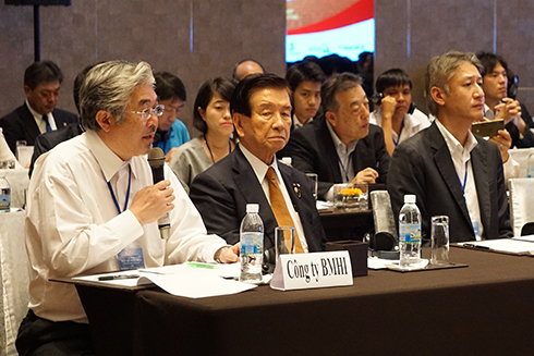 Đại diện doanh nghiệp Nhật Bản phát biểu tại hội nghị