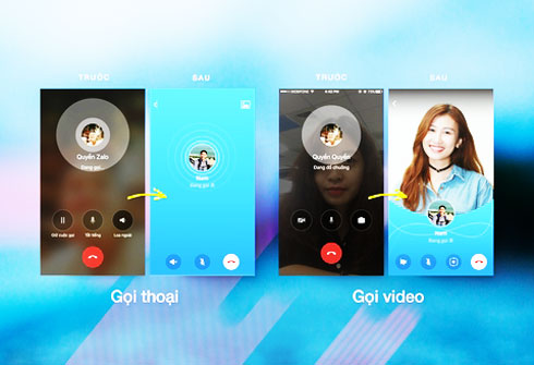Zalo thay đổi giao diện đẹp mắt cho cuộc gọi thoại và video