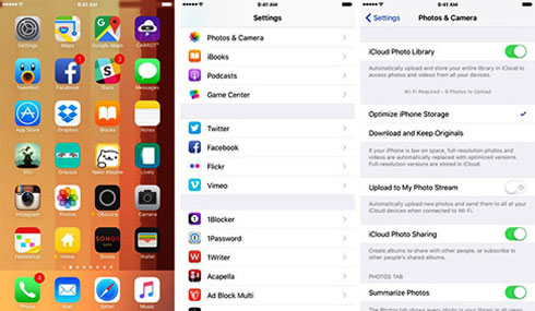 iCloud Photo Library sẽ giúp giải phóng không gian lưu trữ iPhone
