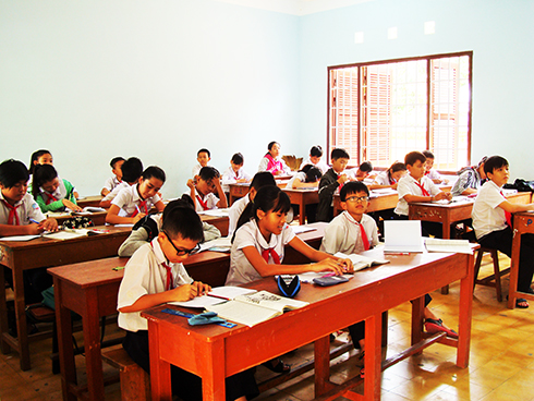 Học sinh một trường THCS tại TP. Nha Trang