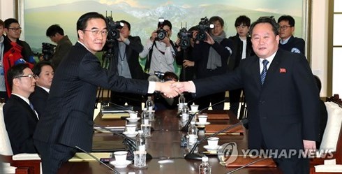 Hàn Quốc và Triều Tiên đàm phán cấp cao lần đầu tiên sau hơn 2 năm. Ảnh: Yonhap