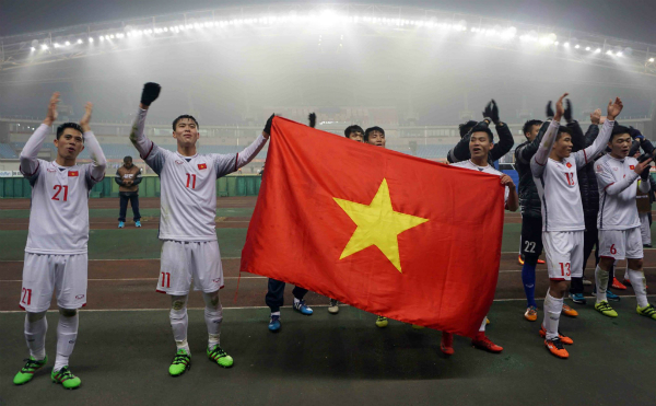 Vietnam U23 show excellent spirit in match with Syria (Photo: Dang Khoa)