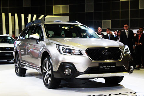 Subaru Outback mới ra mắt tại triển lãm Singapore 2018.