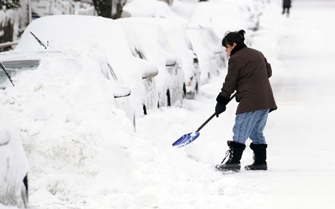 Tuyết rơi dày ở Mỹ. Ảnh: CTV news.