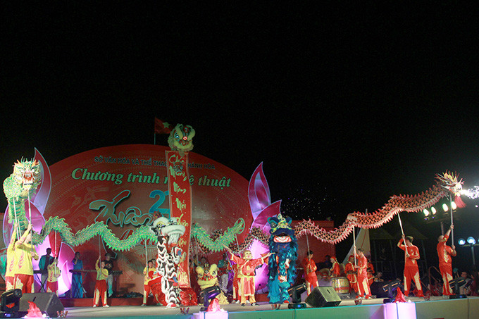 Unicorn-lion-dragon dance of Tho Phuoc Duong Club