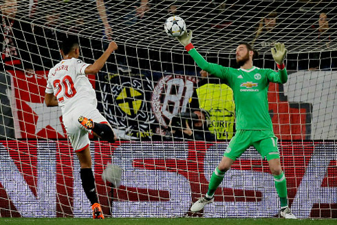 Tài năng của thủ thành De Gea đã giúp cho Manchester United không bị thủng lưới trước Sevilla.