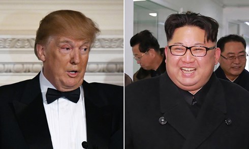 Tổng thống Mỹ Donald Trump (trái) và nhà lãnh đạo Triều Tiên Kim Jong-un. Ảnh: EPA.
