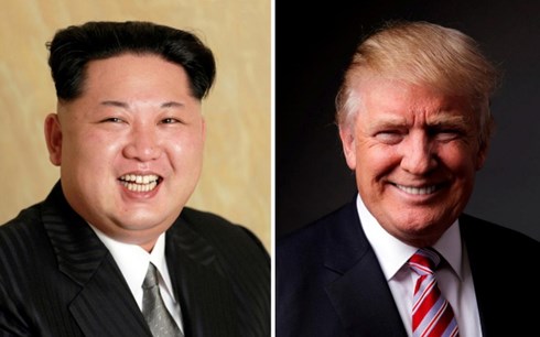 Nhà lãnh đạo Triều Tiên Kim Jong-un (trái) và Tổng thống Mỹ Donald Trump. Ảnh: Reuters