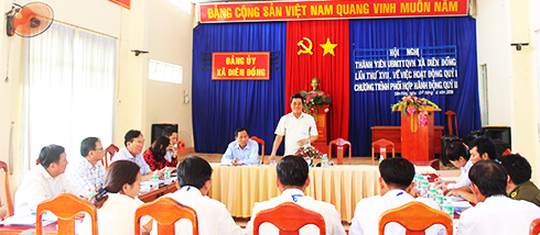 Ông Lê Thanh Quang phát biểu tại buổi làm việc.