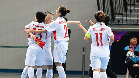 ĐT futsal nữ Việt Nam toàn thắng tại vòng bảng.