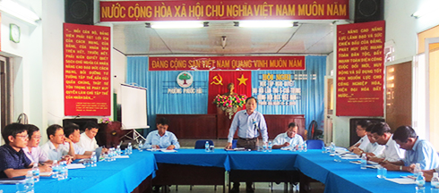 Ông Nguyễn Đắc Tài làm việc với phường Phước Hải.