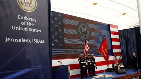 Đại sứ quán Mỹ tại Jerusalem chính thức mở cửa ngày 14.5. Ảnh: Reuters.