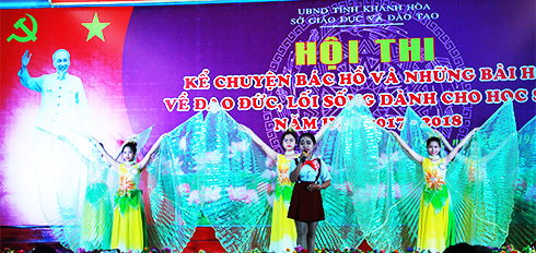 Phần thi của em Nguyễn Thị Hồng -  Trường THCS Ngô Thị Nhậm (thị xã Ninh Hòa). 