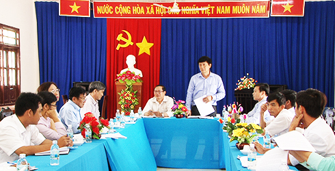 Đồng chí Trần Sơn Hải phát biểu chỉ đạo  tại buổi làm việc.