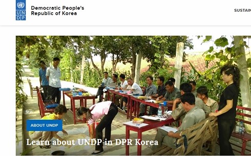 (Ảnh chụp màn hình trang web của tổ chức UNDP ở Triều Tiên)