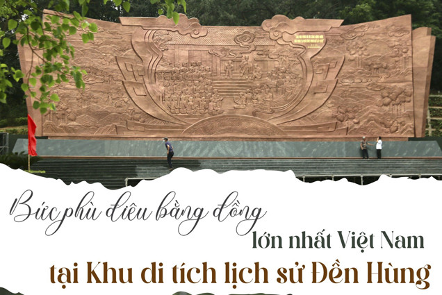 Bức phù điêu bằng đồng lớn nhất Việt Nam tại Khu di tích lịch sử Đền Hùng