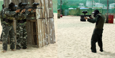 Những phút “căng thẳng” bắn giáp lá cà.