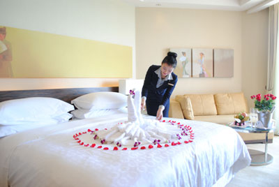 Không gian ấm cúng và lãng mạn dành cho các cặp uyên ương ở Khách sạn Sheraton Nha Trang.