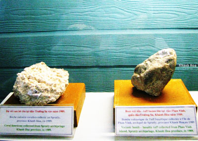 Những mẫu vật lấy từ Trường Sa năm 1989.