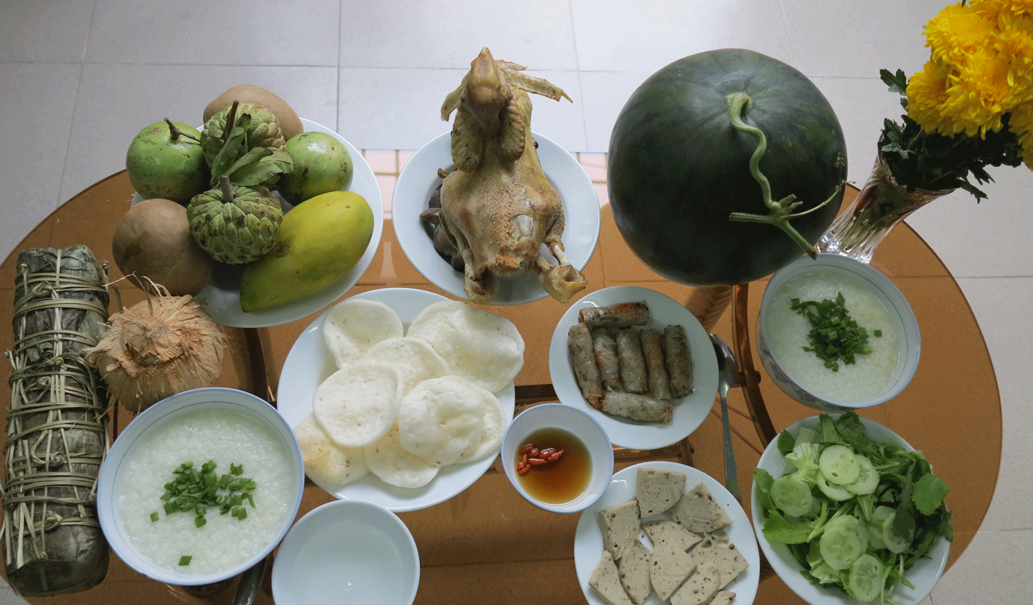 Mâm cỗ ngày cuối năm