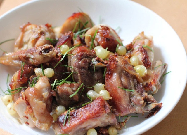 Gà rang hành tăm, món ngon bổ dưỡng