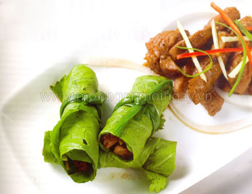 Bò cuốn lá cải