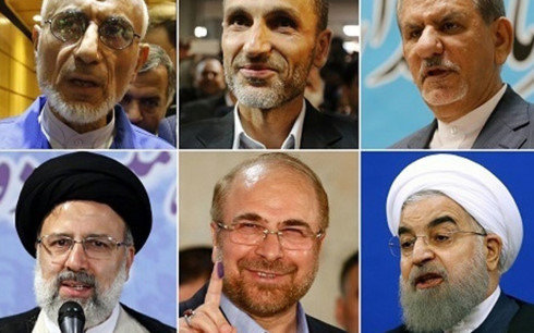 Các ứng viên Tổng thống Iran cho đến tháng 4/2017. Ảnh: AFP