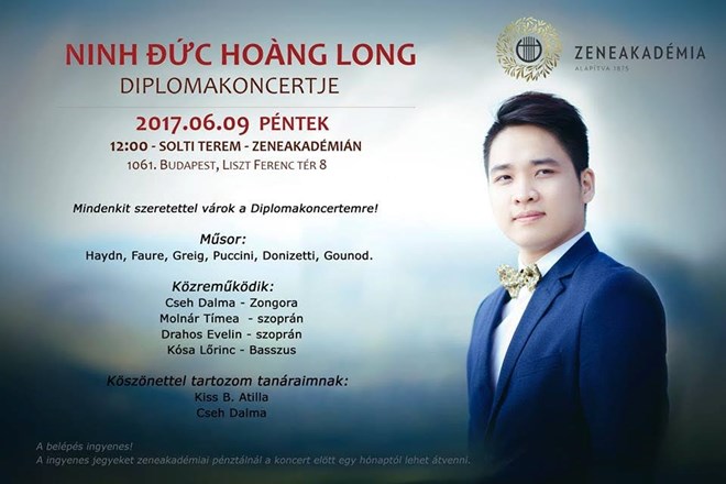 Poster buổi diễn tốt nghiệp của Hoàng Long. (Nguồn: Facebook của nhân vật)