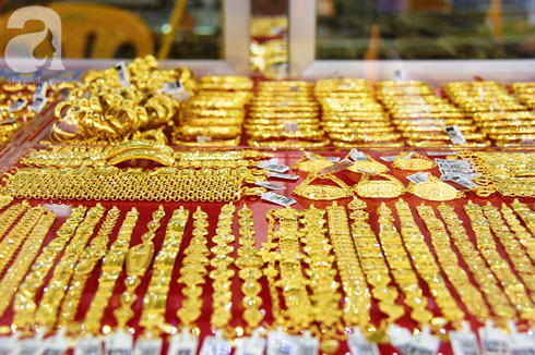 Giá vàng trong nước tăng mặc dù giá vàng thế giới giảm