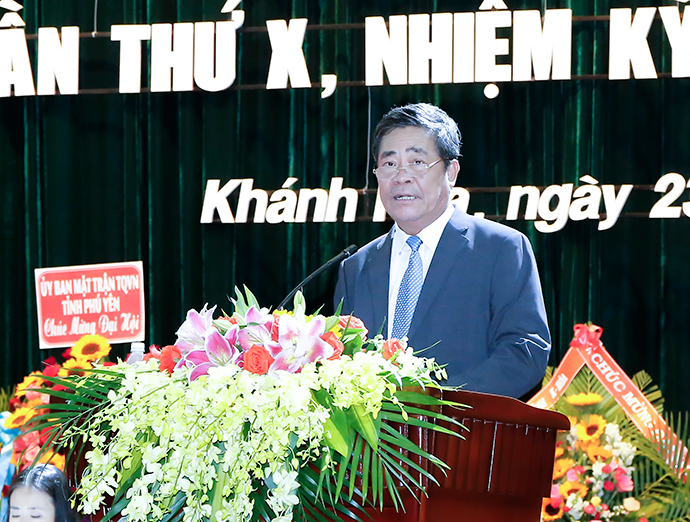 Đồng chí Lê Thanh Quang phát biểu tại đại hội