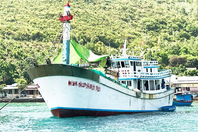 Một tàu cá của ngư dân Khánh Hòa đóng mới theo Nghị định 67.