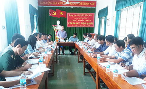 Ông Nguyễn Đắc Tài phát biểu tại buổi làm việc.