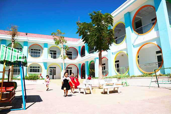 Trường Mầm non Vĩnh Trung (TP. Nha Trang) được xây mới từ đầu năm học 2019 - 2020. 
