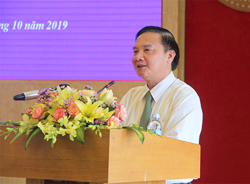 Bí thư Tỉnh ủy Nguyễn Khắc Định phát biểu chào mừng Kỳ họp