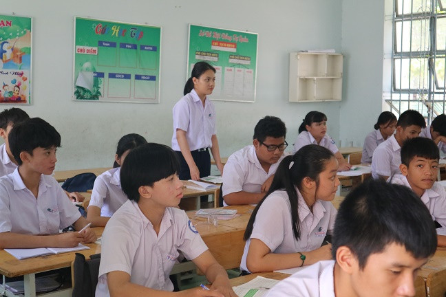 Học sinh Trường THCS Võ Thị Sáu (TP. Nha Trang). 