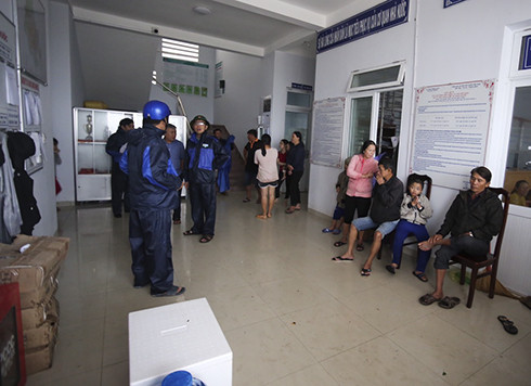 Ban Chỉ huy PCTT-TKCN thị xã Ninh Hòa đôn đốc kiểm tra tại phường Ninh Phước.