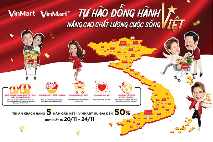 Vinmart & Vinmart + Siêu khuyến mại mừng sinh nhật 5 tuổi