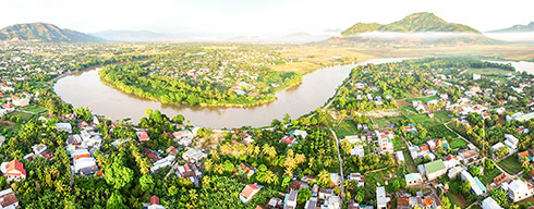 Sông Cái đoạn qua xã Vĩnh Phương - Vĩnh Ngọc (TP. Nha Trang). 