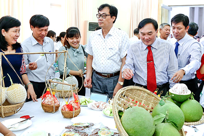 Một số nông sản tiêu biểu của Khánh Hòa tại hội thảo nông nghiệp 2018.