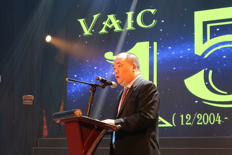 Ông Ngô Hiệp - Giám đốc Trung tâm phát biểu về quá trình xây dựng và phát triển của VAIC. 
